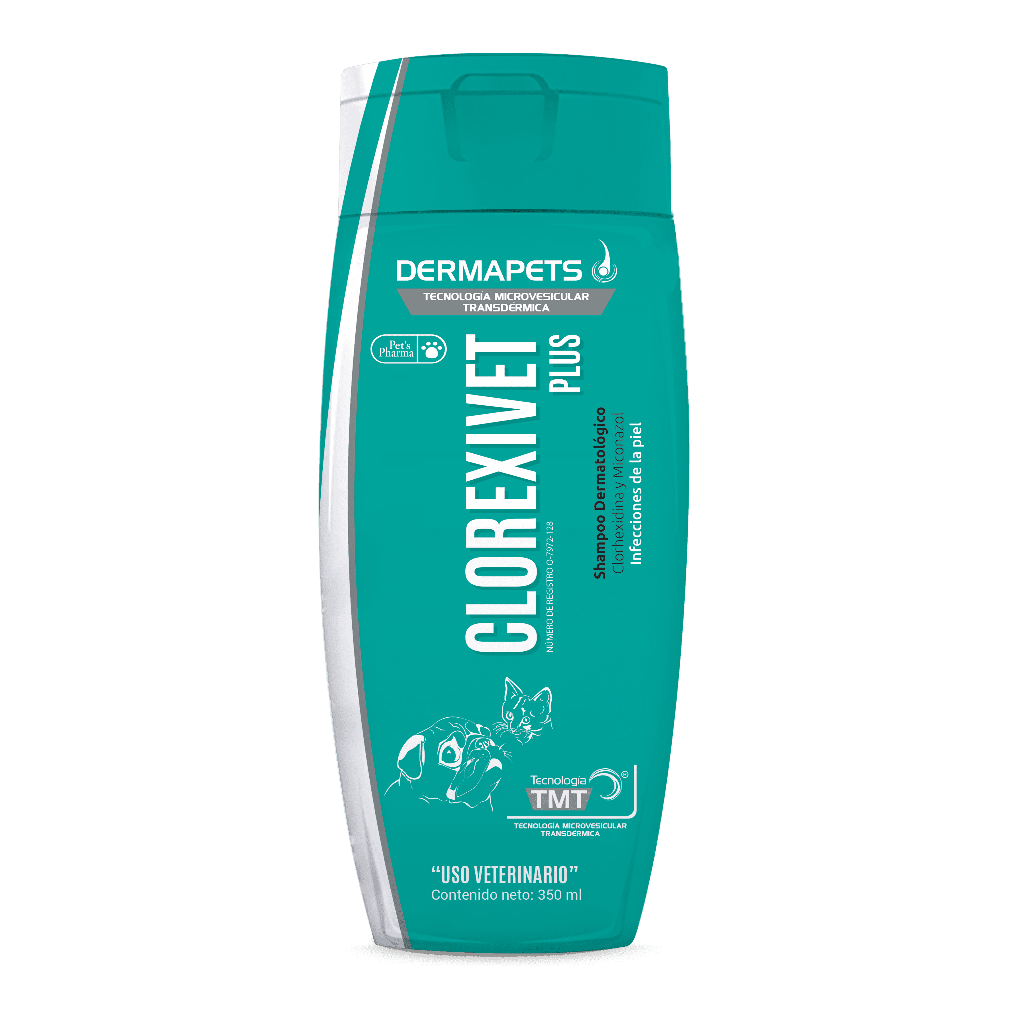 Clorexivet PlusClorexivet Plus Shampoo Dermatológico 350ml - Pet's Pharma Clorexivet PlusClorexivet Plus Shampoo Dermatológico 350ml - Pet's Pharma